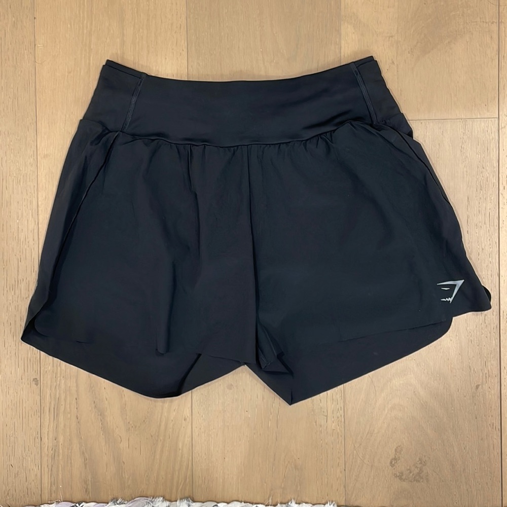 black loose fit gymshark shorts
